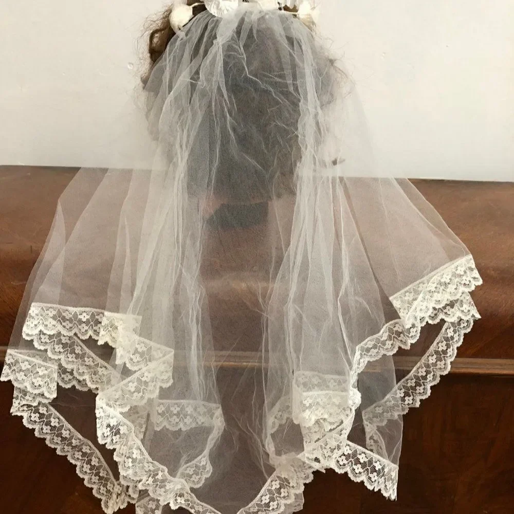 Bride Veil 2 Tier Vintage Handmade